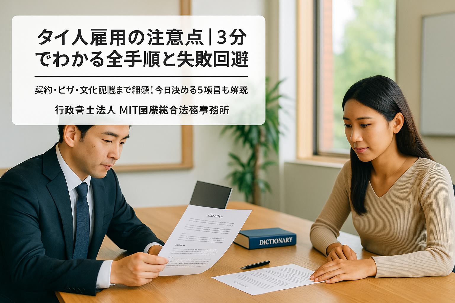 【編集中】タイ人雇用の注意点|3分でわかる全手順と失敗回避策 契約・ビザ・文化配慮まで網羅!今日決める5項目も解説