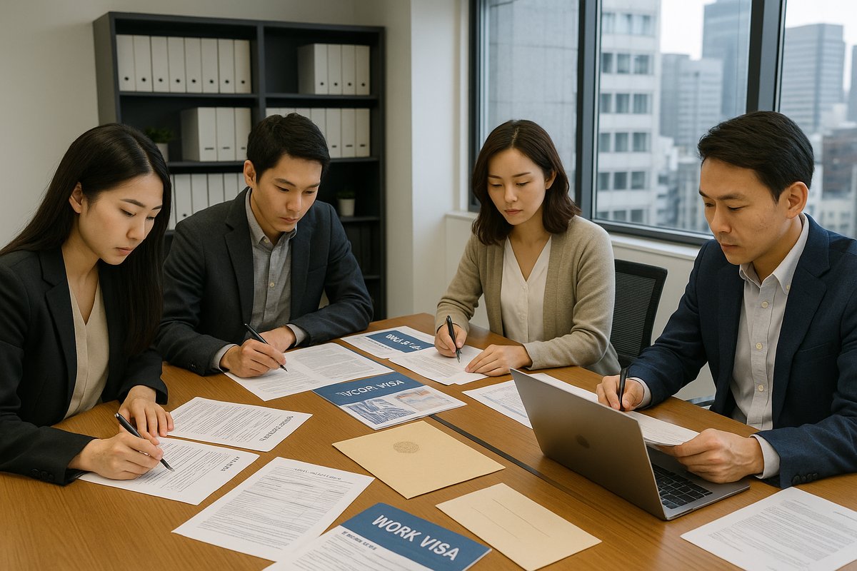 日本の就労ビザのイメージ